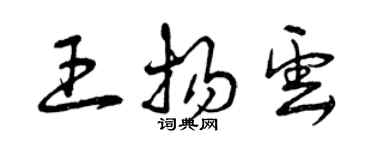 曾慶福王揚雲草書個性簽名怎么寫