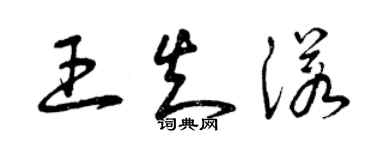 曾慶福王知諾草書個性簽名怎么寫