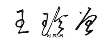 駱恆光王珍曾草書個性簽名怎么寫