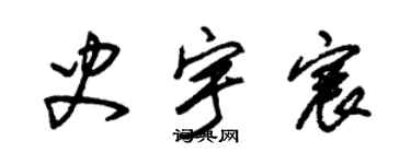 朱錫榮史宇宸草書個性簽名怎么寫