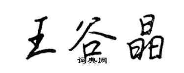 王正良王谷晶行書個性簽名怎么寫