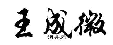 胡問遂王成微行書個性簽名怎么寫