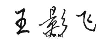 駱恆光王影飛行書個性簽名怎么寫