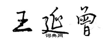 曾慶福王延曾行書個性簽名怎么寫