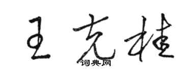 駱恆光王克桂草書個性簽名怎么寫