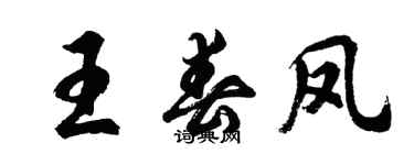 胡問遂王春鳳行書個性簽名怎么寫