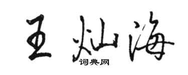 駱恆光王燦海行書個性簽名怎么寫