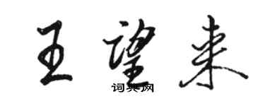 駱恆光王望來行書個性簽名怎么寫