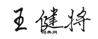 駱恆光王健將行書個性簽名怎么寫