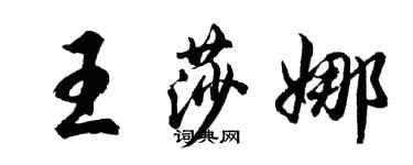 胡問遂王莎娜行書個性簽名怎么寫