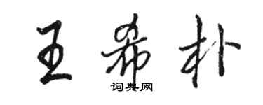 駱恆光王希朴行書個性簽名怎么寫