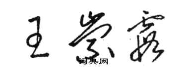 駱恆光王崇霞草書個性簽名怎么寫