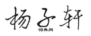 駱恆光楊子軒行書個性簽名怎么寫