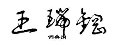 曾慶福王瑞鋼草書個性簽名怎么寫