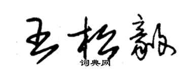 朱錫榮王松毅草書個性簽名怎么寫