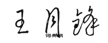 駱恆光王月鋒草書個性簽名怎么寫