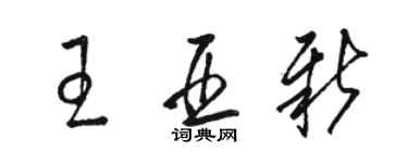 駱恆光王亞新草書個性簽名怎么寫