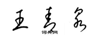 梁錦英王青泉草書個性簽名怎么寫