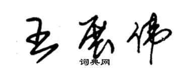 朱錫榮王展偉草書個性簽名怎么寫