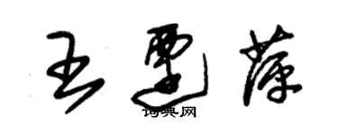 朱錫榮王遷萍草書個性簽名怎么寫