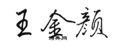 駱恆光王金顏行書個性簽名怎么寫