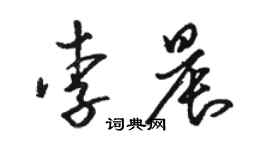 駱恆光李晨草書個性簽名怎么寫