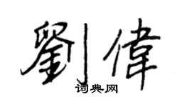 王正良劉偉行書個性簽名怎么寫