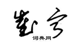 朱錫榮崔寧草書個性簽名怎么寫