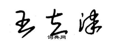 朱錫榮王立津草書個性簽名怎么寫