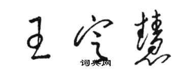 駱恆光王定慧草書個性簽名怎么寫