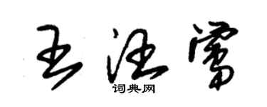 朱錫榮王汪鶯草書個性簽名怎么寫