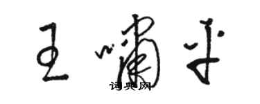 駱恆光王嘯平草書個性簽名怎么寫