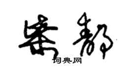 朱錫榮柴靜草書個性簽名怎么寫