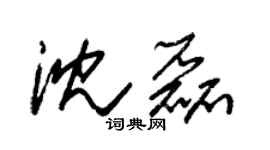 朱錫榮沈磊草書個性簽名怎么寫