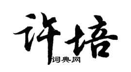 胡問遂許培行書個性簽名怎么寫