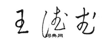 駱恆光王德武草書個性簽名怎么寫