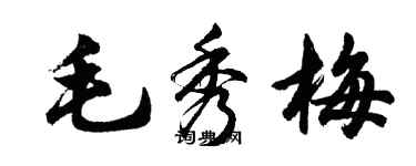 胡問遂毛秀梅行書個性簽名怎么寫