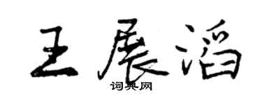曾慶福王展滔行書個性簽名怎么寫