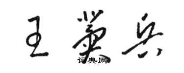 駱恆光王冀兵草書個性簽名怎么寫