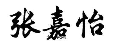 胡問遂張嘉怡行書個性簽名怎么寫