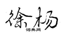 曾慶福徐楊行書個性簽名怎么寫