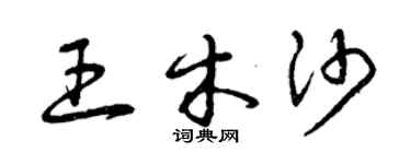 曾慶福王木沙草書個性簽名怎么寫