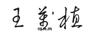 駱恆光王萬植草書個性簽名怎么寫