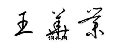 梁錦英王華業草書個性簽名怎么寫