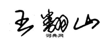 朱錫榮王翻山草書個性簽名怎么寫