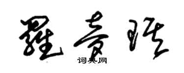 朱錫榮羅夢琪草書個性簽名怎么寫