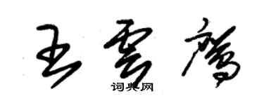 朱錫榮王雲鷹草書個性簽名怎么寫