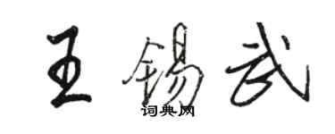 駱恆光王錫武行書個性簽名怎么寫