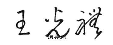 駱恆光王光禮草書個性簽名怎么寫