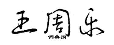 曾慶福王周樂草書個性簽名怎么寫